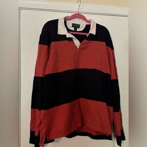 J. Crew “J. Crew Always” Rugby Shirt, size large
